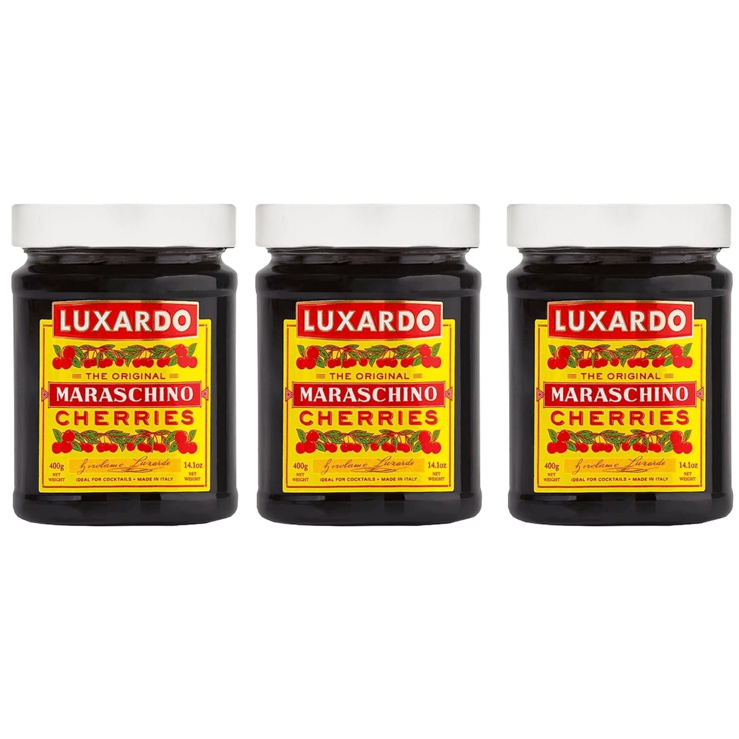 Luxardo Gourmet Maraschino Cherries, 14.1oz (Pack of 3)