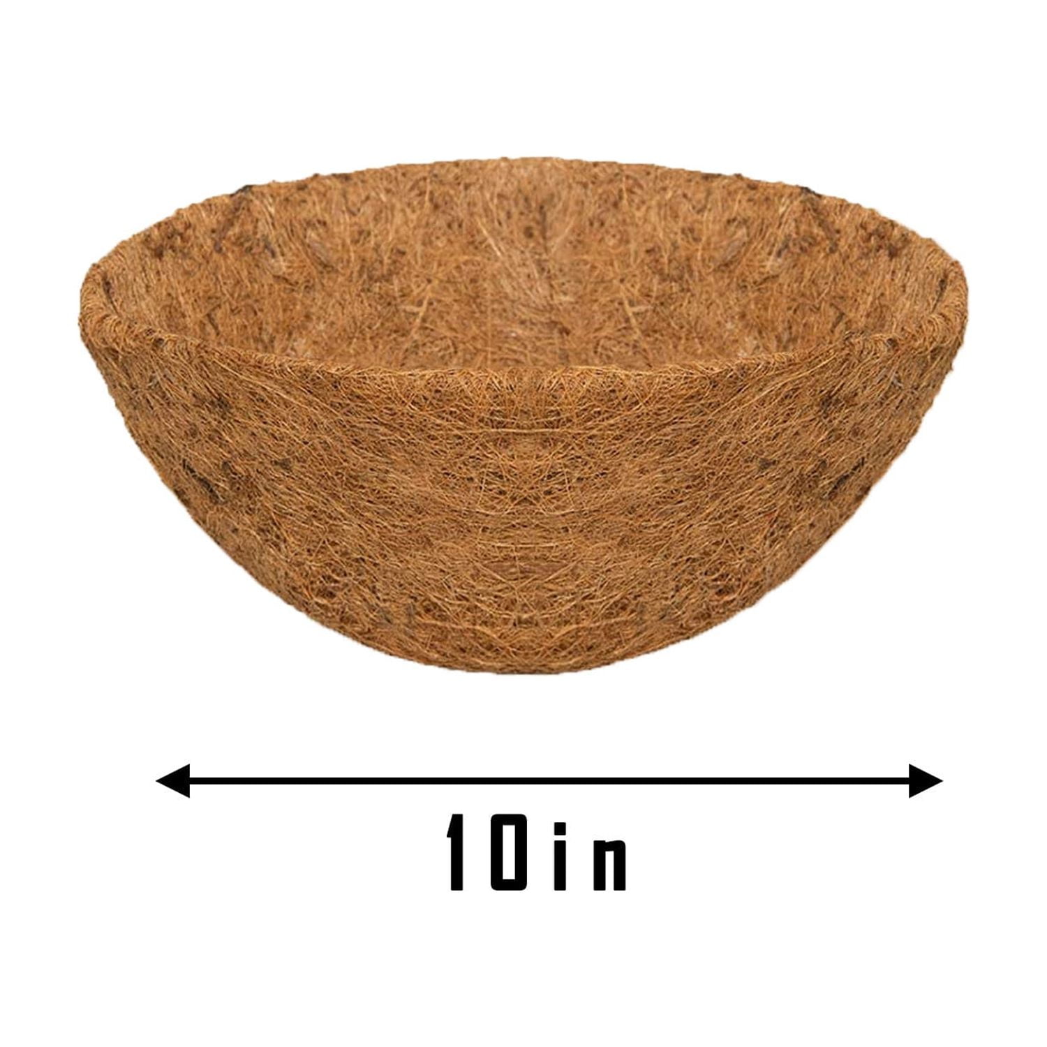 Luxcidy 10In Coconut Planter Liners, Window Box Liner, Hanging Basket