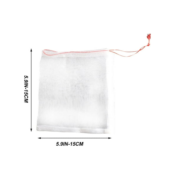 Luxcidy 10pcs Fruit Protection Bags, 5.9"x5.9" Garden Netting pest Barrier Tomatoes Protection Bags Large Size Nylon Mesh Reusable Fruit Bags for Protecting Fruits Vegetables