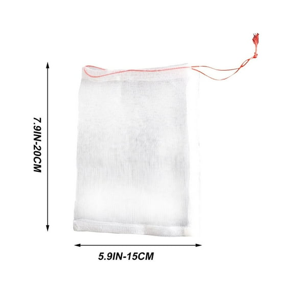 Luxcidy 10pcs Fruit Protection Bags, 5.9"x7.9" Garden Netting pest Barrier Tomatoes Protection Bags Large Size Nylon Mesh Reusable Fruit Bags for Protecting Fruits Vegetables