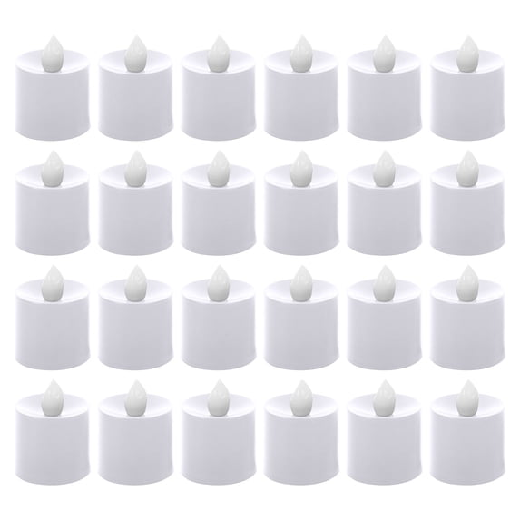 Luxcidy 12 PCS Battery Operated LED Timer Tea Lights, Flameless Flickering Timer Tealight Candles, Electric LED Candles Bulk for Christmas Halloween Pumpkin Light Decorations(Cold White)