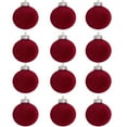 thumbnail image 1 of Luxcidy 12 PCS Christmas Large Velvet Balls Ornaments, 3.15inch Velvet Christmas Ornaments for Xmas Tree, for Christmas Tree Home Party Wreath Decorations, 1 of 6