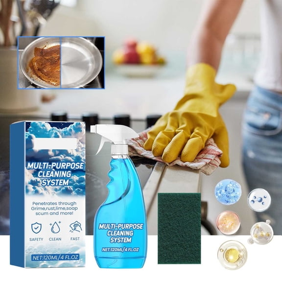 Luxcidy 120ml Spray All Cleaner, Splash Spray,Multi Purpose Cleaner Spray, Splash Foam Spray All Purpose Cleaner, Multi Purpose Cleaning System for Kitchen Bathroom (1pc)
