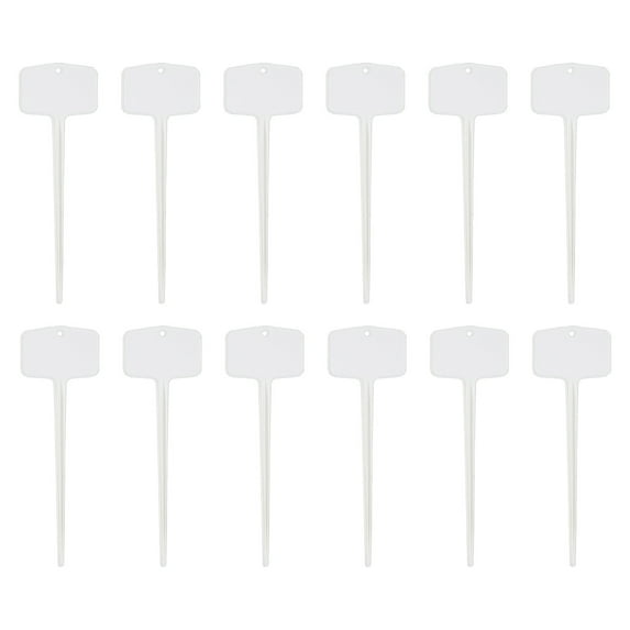Luxcidy 12PCS 10In Durable Extra Thick T-Style Plastic Plant Labels Nursery Garden Labels Pot Plant Marker Garden Stake Tags