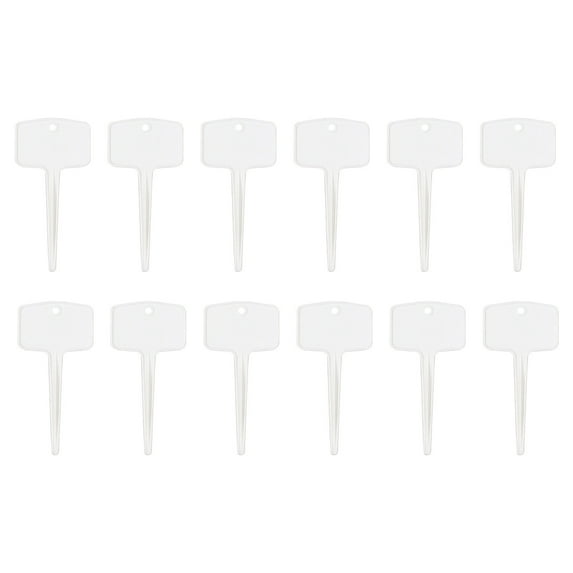 Luxcidy 12PCS 5In Durable Extra Thick T-Style Plastic Plant Labels Nursery Garden Labels Pot Plant Marker Garden Stake Tags