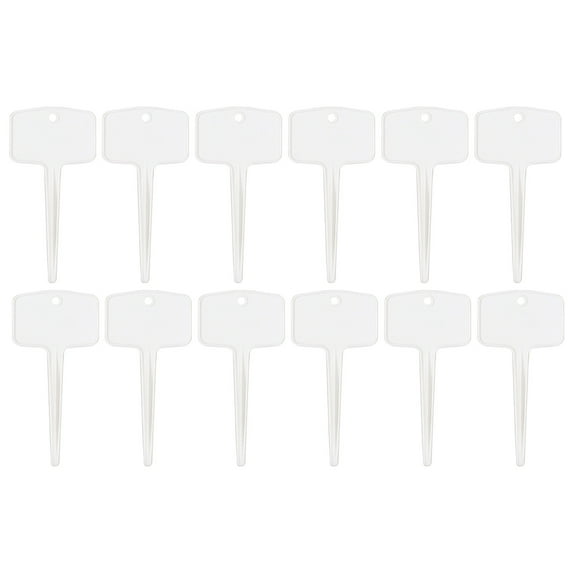 Luxcidy 12PCS 7.5In Durable Extra Thick T-Style Plastic Plant Labels Nursery Garden Labels Pot Plant Marker Garden Stake Tags