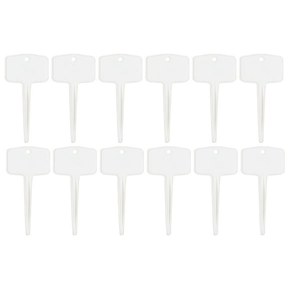 Luxcidy 12PCS 7.5In Durable Extra Thick T-Style Plastic Plant Labels Nursery Garden Labels Pot Plant Marker Garden Stake Tags