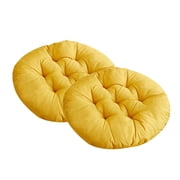 Luxcidy 16 inch Round Tufted Chair Pad, Round Outdoor Chair Cushions, for Kitchen Bar Stool Dining Room