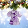 thumbnail image 1 of Luxcidy 1pcs Nurse Christmas Acrylic Ornament, 8cm Uniform Themed Decor, Medical Staff Appreciation Gift for Xmas Tree Hanging(Purple), 1 of 4