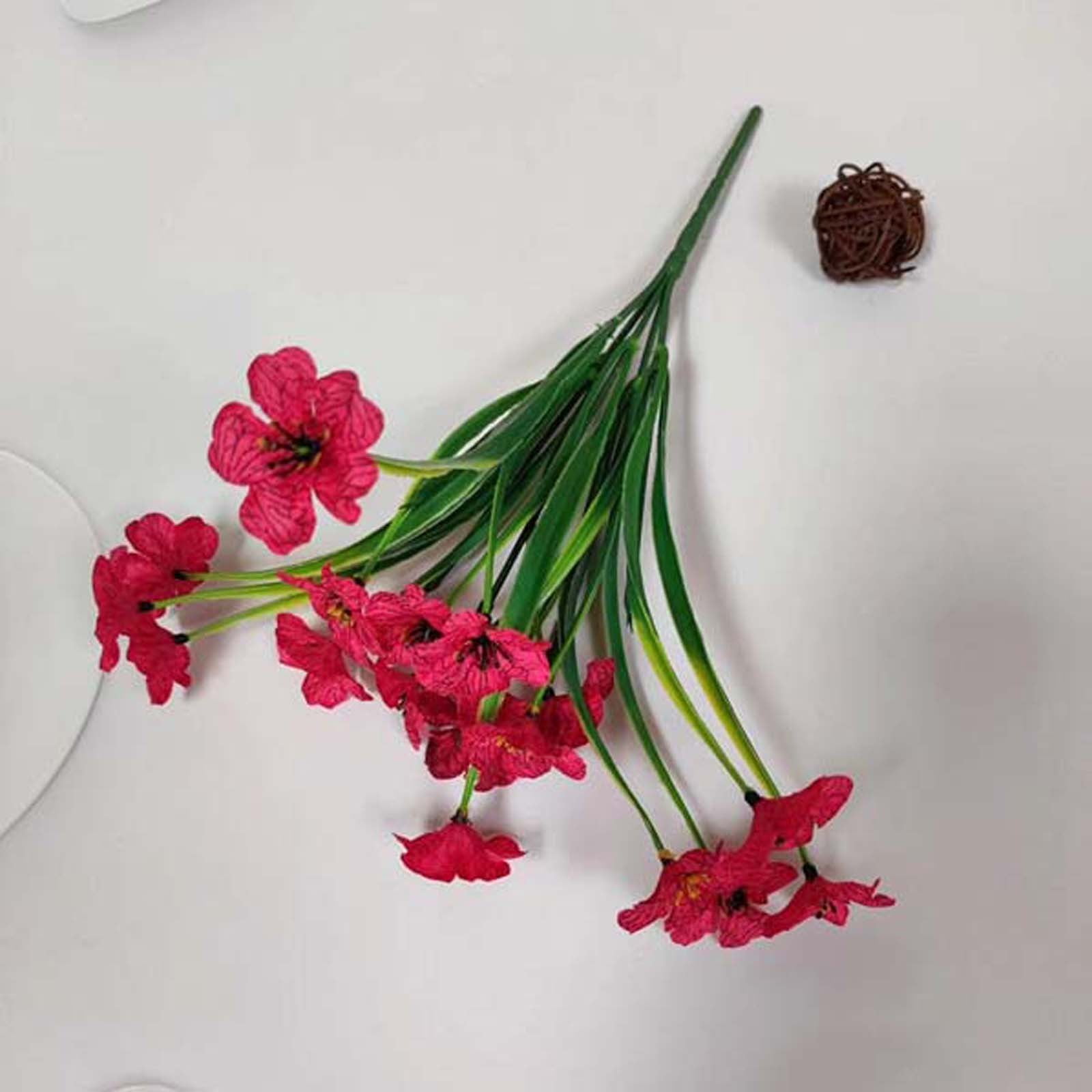 Luxcidy 2 Pcs Artificial Violets - Faux Flower Violets Bouquet - Fake ...