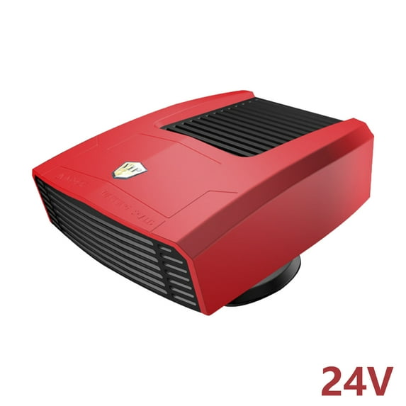 Luxcidy 24 Volt Car Heater for Vehicle That Plugs into Cigarette Lighter,180W Portable Windshield Defrost Defogger, 360 Degree Rotatable(Red)