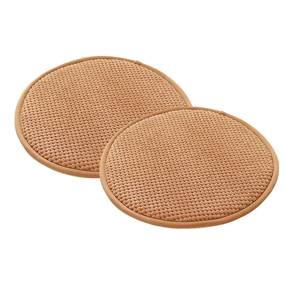 Luxcidy 2pcs 13.78inchs Round Chair Cushions, Memory Foam Seat Cushion with Ties Non Slip Circle Chair Pads, Thickened Round Outdoor Cushions with Removable Covers(Green)
