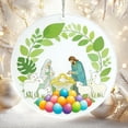 thumbnail image 1 of Luxcidy 3.14in Double-Sided 2D Flat Acrylic Easter Jesus Decorative Pendant, Jesus Cross, Christian Gifts, for Christian Valentines Easter Egg Stuffer (A), 1 of 6