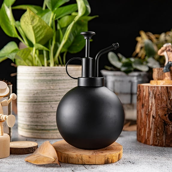 Luxcidy 500ml Spray Bottle Stainless steel plant sprayer, small watering can plant spray bottle Modern gardening tools for indoor potted plants watering and spraying (Black)