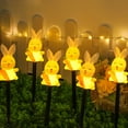thumbnail image 1 of Luxcidy 6 PCS LED Solar Easter Lights Set, Rabbit & Carrot Garden Decor with Ground Stakes, Outdoor Yard & Pathway Holiday Lighting (B), 1 of 6