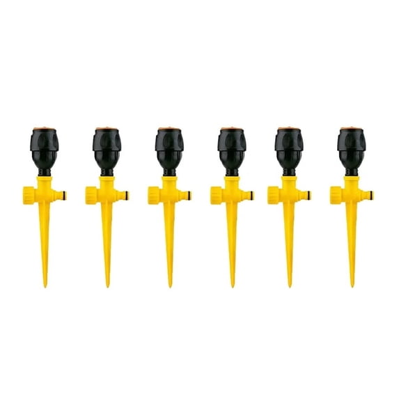 Luxcidy 6PCS 360 Rotation Garden Lawn Sprinkler,Adjustable Sprinkler System for Yar,Garden Irrigation System Multifunction-Adjustable,Sprinklers Outdoor Grass Garden Yard Plants Lawn