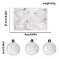 thumbnail image 1 of Luxcidy 6PCS Clear Christmas Balls with White Pattern, Clear Christmas Baubles - 2.36 Inch Plastic Tree Ornaments with White Pattern for Holiday Decor, 1 of 6
