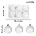 thumbnail image 1 of Luxcidy 6PCS Clear Christmas Balls with White Pattern, Clear Christmas Baubles - 2.36 Inch Plastic Tree Ornaments with White Pattern for Holiday Decor, 1 of 5