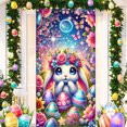thumbnail image 1 of Luxcidy 70.87x35.43 in Easter Door Cover, Welcome Spring Door Cover Decorations, Easter Rabbit Door Cover Photo Backdrop for Front Door Welcome Spring Easter Seasonal Hanging Decorations(F), 1 of 6