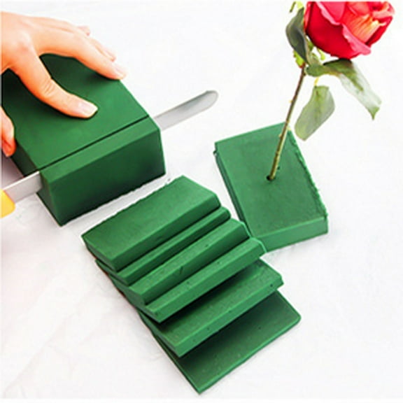 Luxcidy 8Pcs Floral Foam, Floral Foam Blocks, Dry and Wet Floral Foam Blocks for Fresh and Artificial Flowers, for Weddings, Birthday Parties and Holiday Decorations (Green, 8.6"L x 3.94"W x 2.76"H)