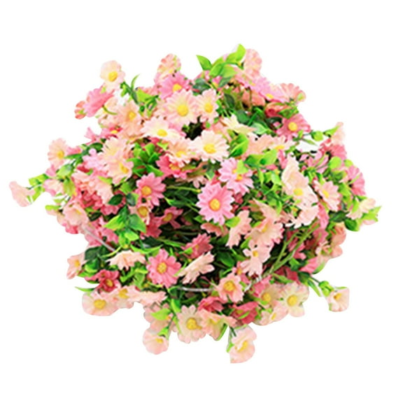 Luxcidy Artificial Daisy String Lights, 6.6ft 20 LED Hanging Vines Wildflower Garland with Lights for Home Garden Wedding Party Spring Decoration (Pink Daisy)