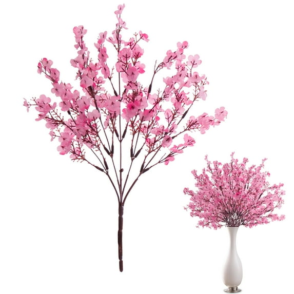 Luxcidy Artificial Flowers, Real Touch Flowers, Fake Flowers, Silk Flowers for Home Decor Indoor Floral Arrangement Table Centerpieces Festival Party Decor (Pink)