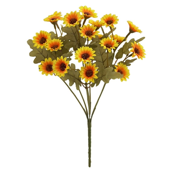 Luxcidy Artificial Little Daisy Flowers, Silk Wildflower Daisy Flowers Faux Flowers Fake Flowers, Artificial Flowers for Centerpieces Rustic Vase Floral Table Decor (Yellow)
