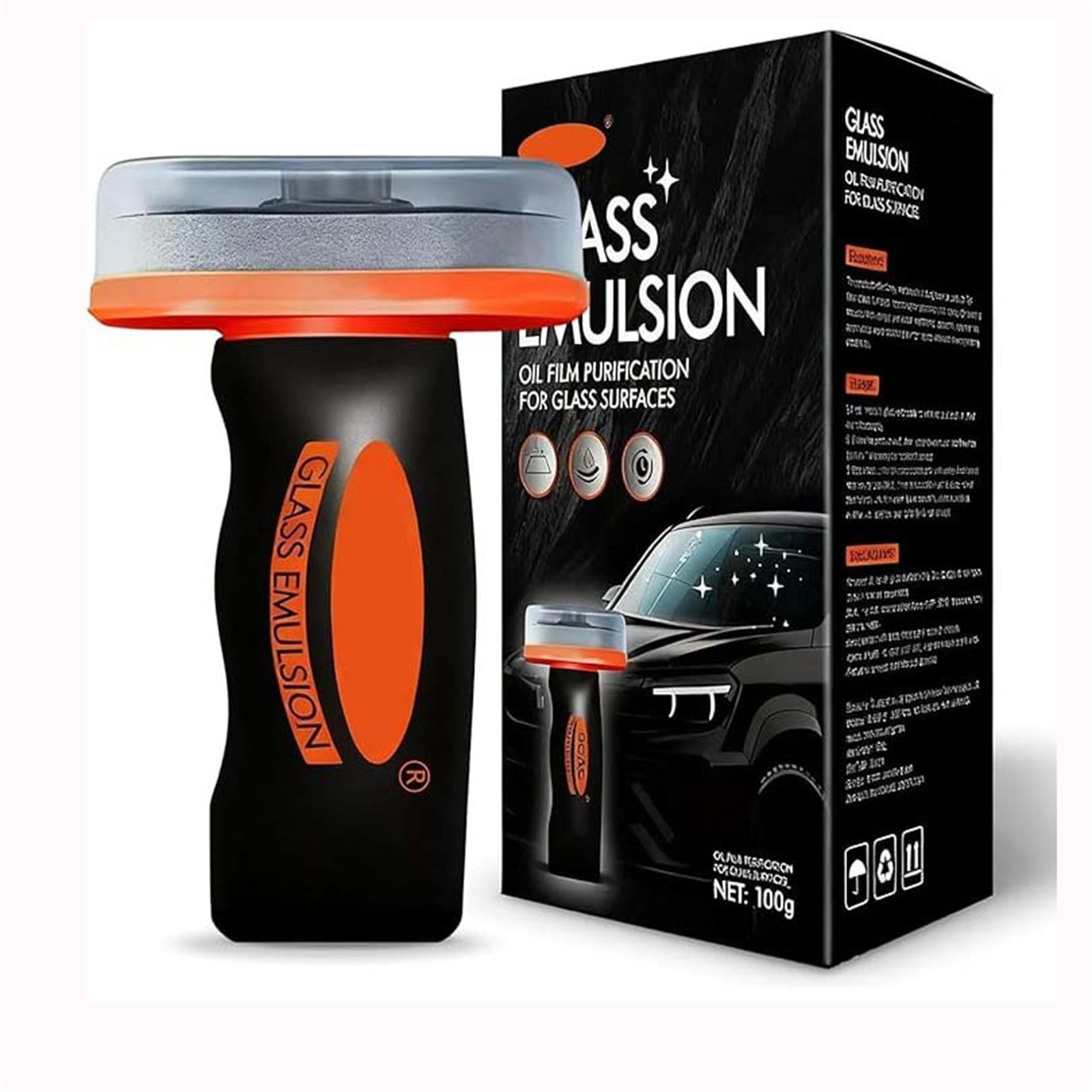 Luxcidy Automotive Oil Film Cleaning Brush for Car Windows, Glass Oil ...