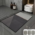 thumbnail image 1 of Luxcidy Bath Mat, Stone Bath Mat Diatomaceous Earth Bath Mat, Non Slip, Quick Dry, Stain Resistant Bath Mat Rug for Bathroom Floor, Easy Care Shower Rug for Outside Bathtub, 15.75x23.62in (E), 1 of 7