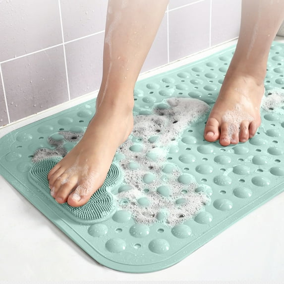 Luxcidy Bath Tub Mat Shower Mat Non Slip Bathtub Mats with Suction Cups Bath Mat for Tub Bathroom Mats 15.75x27.56Inch Machine Washable, 1pc