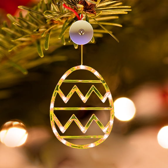 Luxcidy Battery Operated Easter Window Lights, Indoor Hanging LED String Decor for Bedroom, Party, Gift, Cozy Spring Night Atmosphere Festive Illumination (Yellow)