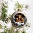 thumbnail image 1 of Luxcidy Bear Family Christmas Ornament, Personalized Family Ornament, Black Bear Family of 3 Ornaments for Christmas Tree Decor, Family Home Decor, Gift for Parents(D), 1 of 6