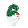 thumbnail image 1 of Luxcidy Christmas Happy Birthday Candles for Cake Decorating Supplies Unscented Number Candles Cake Topper Decorations(6), 1 of 4