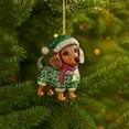 thumbnail image 1 of Luxcidy Christmas Tree Hanging Decoration, Dachshund Christmas Ornament Dachshund Christmas Ornament, 1 of 5