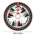thumbnail image 1 of Luxcidy Christmas Tree Skirt 48 Inch, Red and Black Buffalo Plaid Xmas Tree Skirt, Red Rustic Xmas Tree Skirt with Snowflake for Home Party Holiday Indoor Outdoor Decorations, 1 of 6