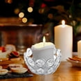 thumbnail image 1 of Luxcidy Crystal Votive Candle Holders Tealight Candle Holders Crystal Bowl Candle Stands Decorative Jewel Candle Centerpiece for Table Centerpieces Wedding Party Home Decor Holiday(Silver), 1 of 6