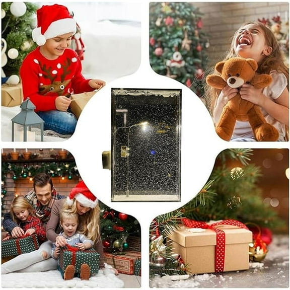 Luxcidy DIY Snow Scenery Night Light, Christmas Snow Scene Nightlight, Snowy Street Lamp DIY Snow Scenery Night Light, Flowing Snowy Night Light Christmas Decorations Desktop Decor Gifts