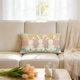 thumbnail image 1 of Luxcidy Easter Bunny Lumbar Pillow Cover, Decorative Rabbit Cushion Case, 11.81x19.68 Inch, Spring Home, Farmhouse Throw Pillow for Bedroom Couch Gift (B), 1 of 6