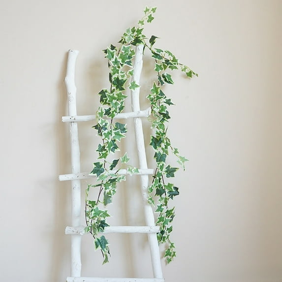 Luxcidy Fake Ivy Vines, 5.9Ft Bendable Silk Garland Greenery Artificial Vines Decor for Bedroom Faux Hanging Vine Decor, Home Wall Party Room Wedding Decor (C)