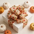 thumbnail image 1 of Luxcidy Fall Maple Wired Ribbon 180x2.48in Polyester for Thanksgiving Farmhouse Wreath Bow Decor, Style E, 1 of 6