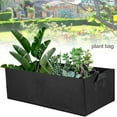 thumbnail image 1 of Luxcidy Felt Grow Bag Rectangle Planting Nursery Pot Outdoor Garden Flower Planting Bag with Handle Garden Vegetable Planting Container (Black), 1 of 8