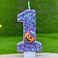 thumbnail image 1 of Luxcidy Halloween Birthday Candle, Pumpkin Head Digital Candle Cake Decoration, 3D Blue Flash Cupcake Topper Decoration Candle, Cake Topper, Birthday Celebration Supplies (1), 1 of 7