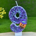 thumbnail image 1 of Luxcidy Halloween Birthday Candle, Pumpkin Head Digital Candle Cake Decoration, 3D Blue Flash Cupcake Topper Decoration Candle, Cake Topper, Birthday Celebration Supplies (9), 1 of 7