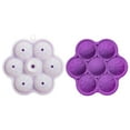 thumbnail image 1 of Luxcidy Ice Tray, Ice Mould 7-hole Circular Ice Mould, Big Round Whiskey Ice Trays for Freezer, Easy to Fill & Release, Whiskey Bourbon Cocktail(Purple), 1 of 6