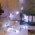 thumbnail image 1 of Luxcidy LED Light String, Leaf Light Strip Silver, Fairy Lights for Bedroom Room, Wedding Holiday Decoration, Battery Powered Ambient Home Lighting, 1 of 6