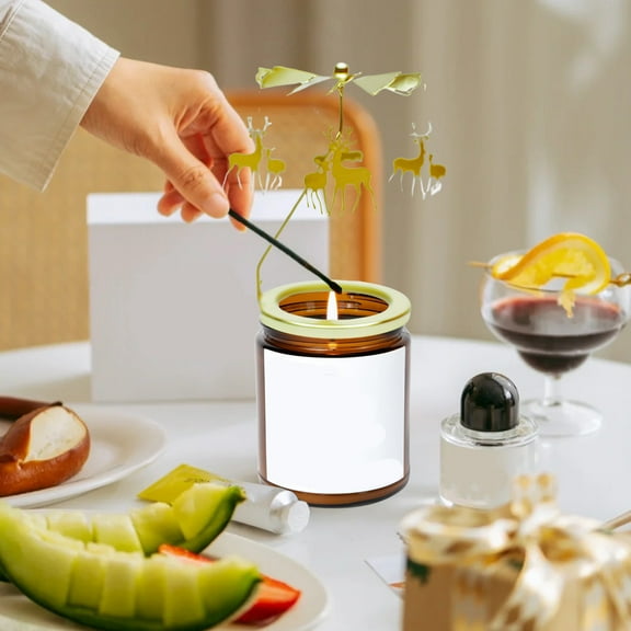 Luxcidy Mesmerizing Candle Mobile Carousel - Spinning Candle Holder Designed for Relaxing Atmosphere - Rotary Candle Carousel - Quality Materials for Long(Elk)