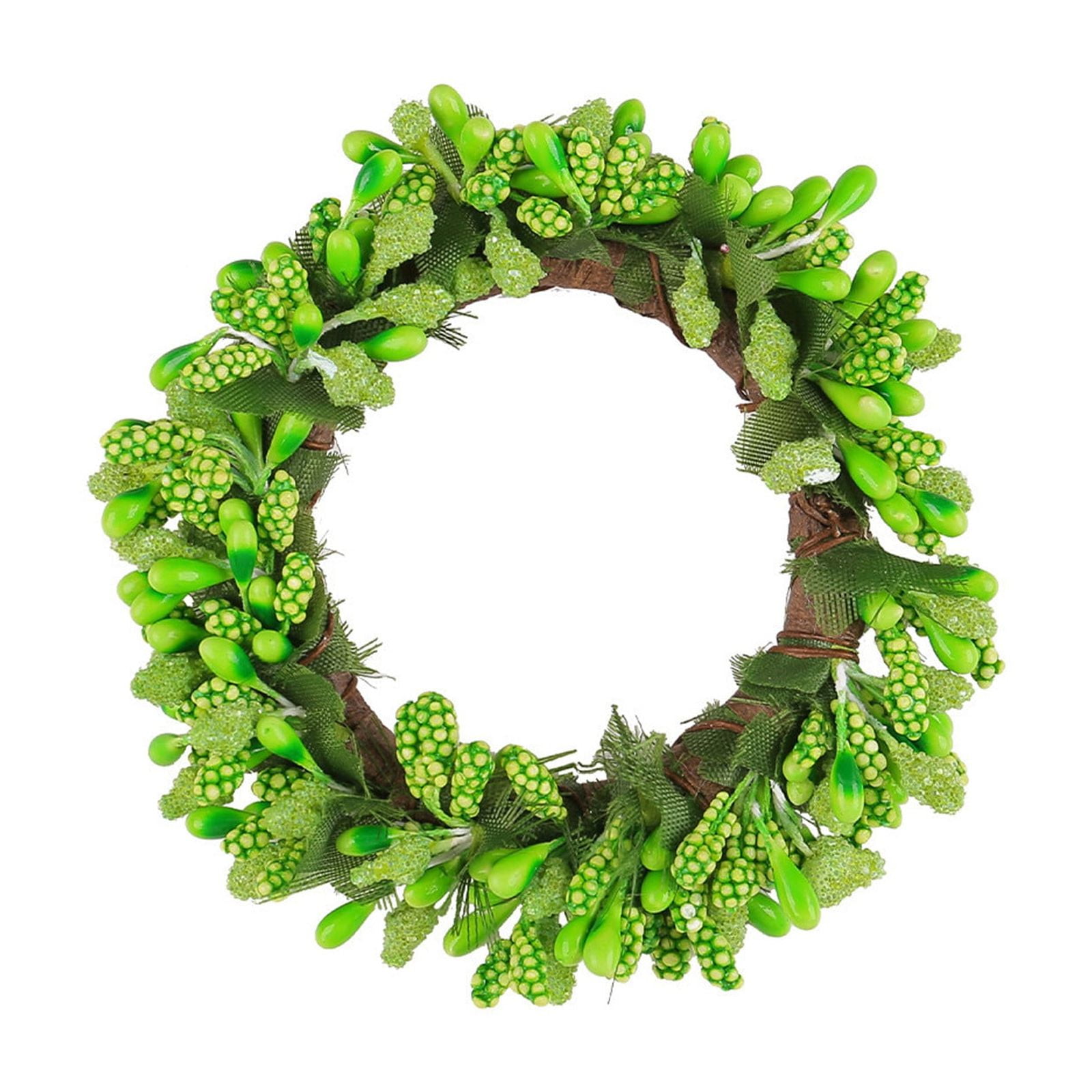 Luxcidy Mini Candle Rings Wreaths Berry Twig Wreath 4 inch Center ...