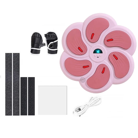 Luxcidy Music Boxing Machine for Adults and Kids, Music Boxing Machine, Smart Music Punching Machine for Adults Kids, Bluetooth Music Sync, Workout Punching Machine for Home,Office and Gym (Pink)