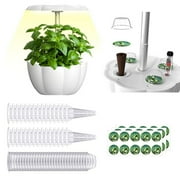 Luxcidy Seed Pod Kit for Hydroponics Growing System Salad Greens Pre-seeded Seed Pods Herb Garden Kit Grow Anything Kit with 30 Seedling Cover, 30 Planting Basket, 30 Stickers (Kit A)