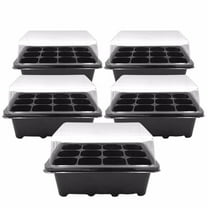 Luxcidy Seed Starter Tray Seedling Kits,Plant Starter Kit with Adjustable Humidity Dome and Base Indoor Greenhouse Mini Propagator for Seeds Growing Starting (12 Hole Nursery Box),1PCS